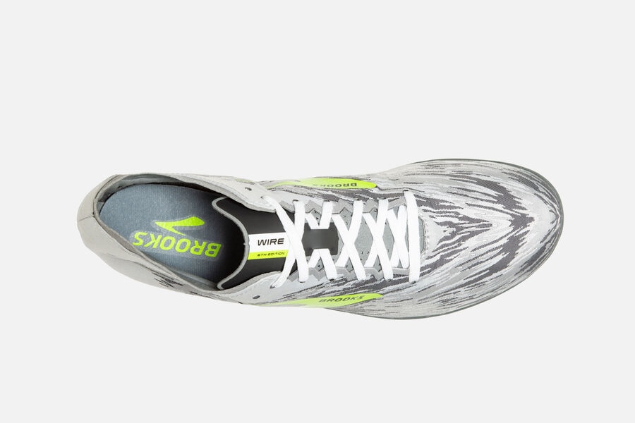 Brooks Wire V6 Spikes Loopschoenen Dames - Grijs/Groen - 075234DPK